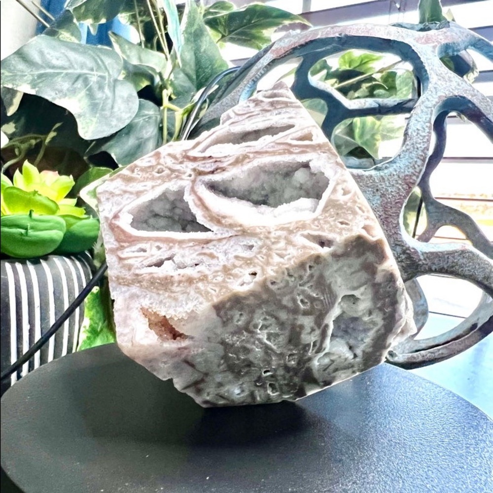 Sphalerite Cube with Sugar Druzy, Crystal Cube, Sugar Druzy, 2.36” (60mm)